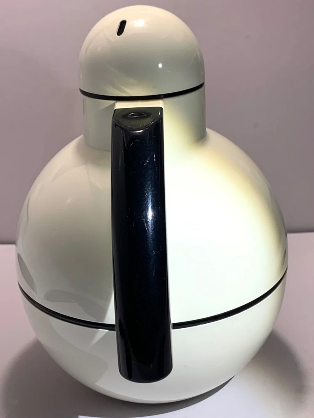 STUDIO NOVA Spectra White Black Thermal Coffee Carafe Post Modern Atomic